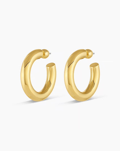 Lou Statement Hoops - Stainless Steel Post
