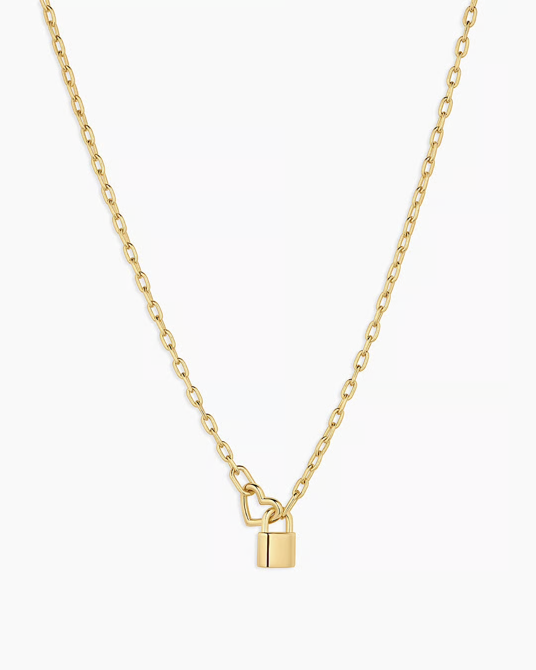 Heart Padlock Interlocking Necklace