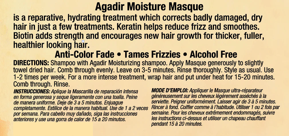 Agadir Moist Masque 8oz.