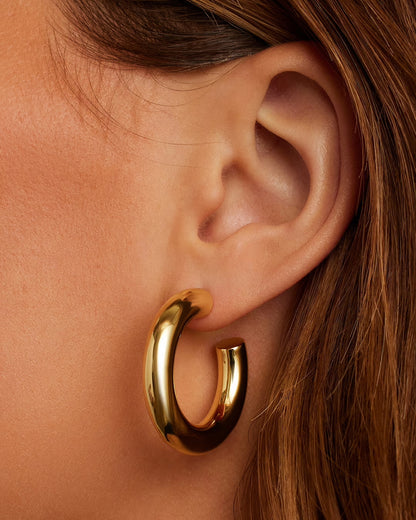 Lou Statement Hoops - Stainless Steel Post