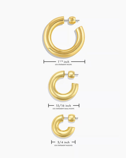 Lou Statement Hoops - Stainless Steel Post